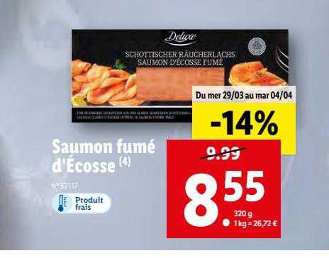 saumon fumé d'écosse deluxe