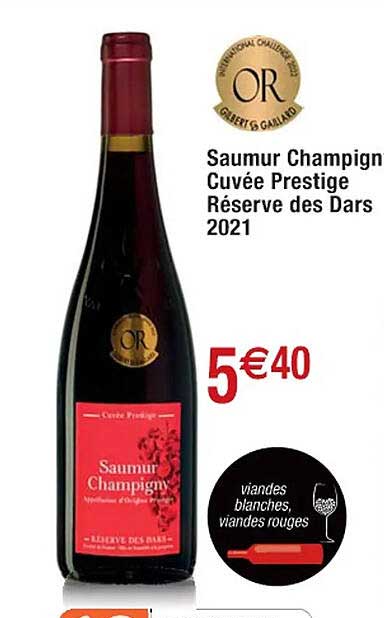 saumur champigny cuvée prestige réserve des dars 2021