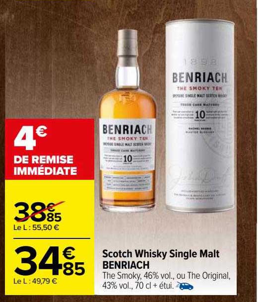 scotch whisky single malt benriach