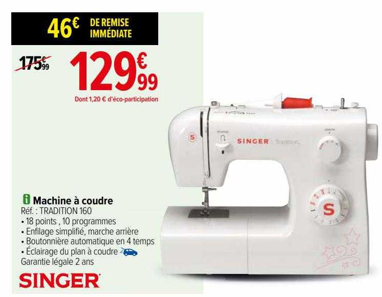 singer machine à coudre tradition 160