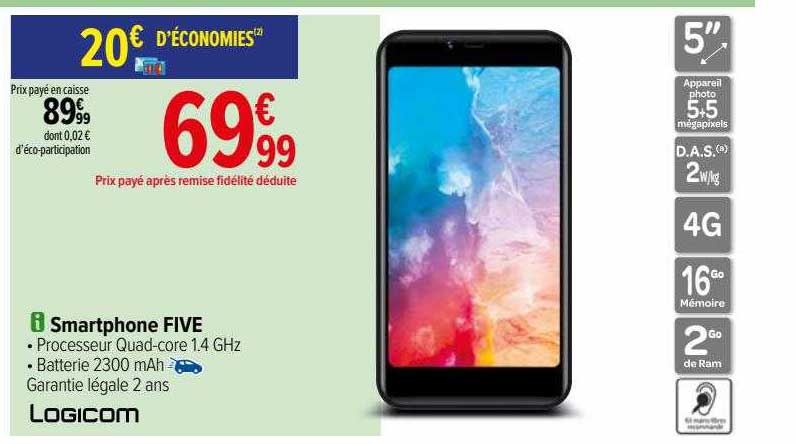 Smartphone Five Logicom