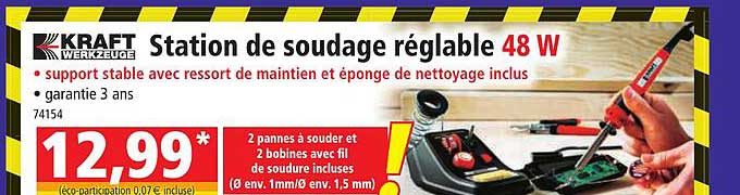 station de soudage réglable 48w kraft werkzeuge