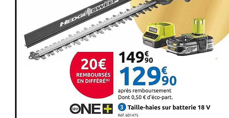 taille-haies sur batterie 18v ryobi