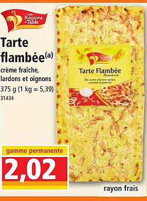 tarte flambée les régions à table