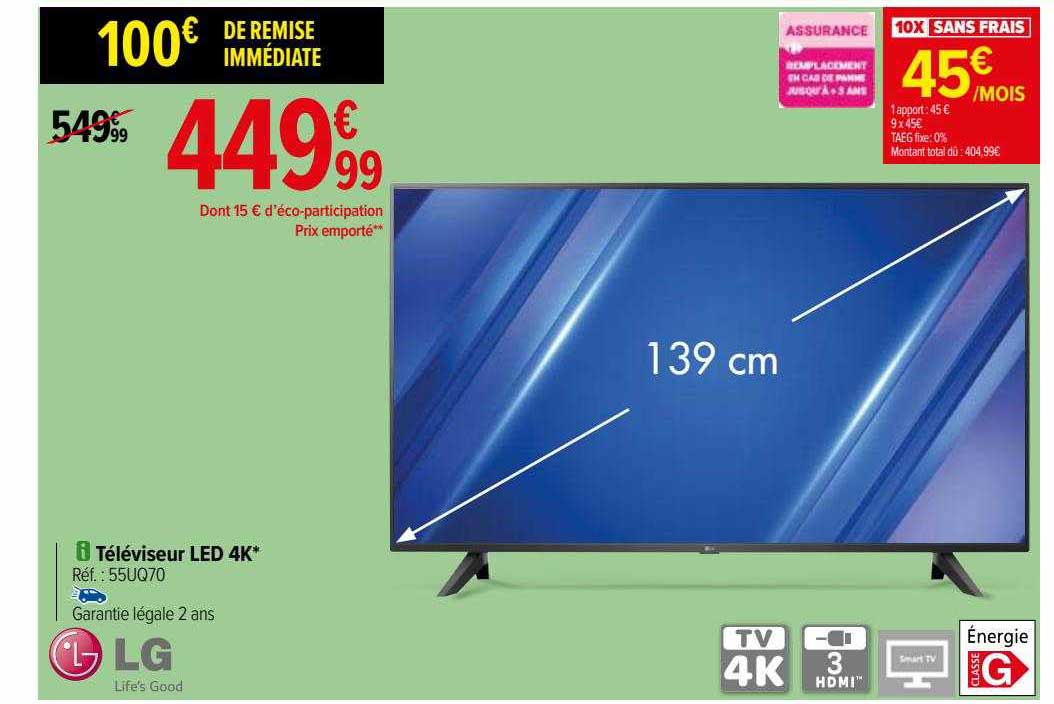 Téléviseur Led 4k Lg