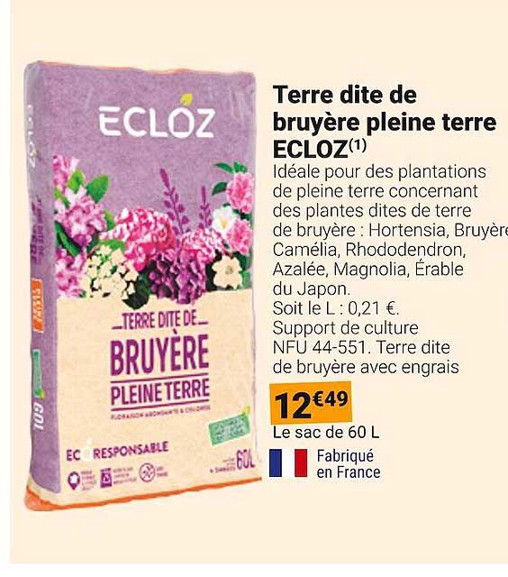 terre dite de bruyère pleine terre ecloz