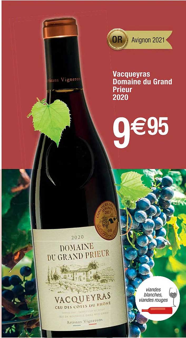 vacqueyras domaine du grand prieur 2020