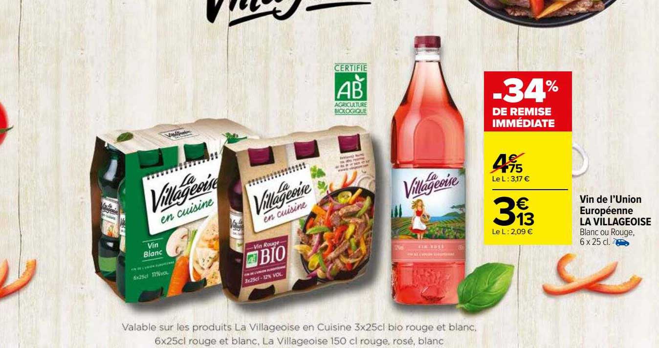 vin de l'union européenne la villageoise