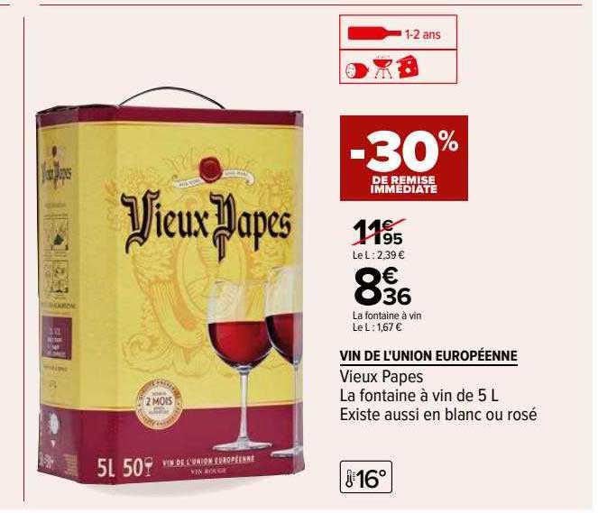 vin de l'union européenne vieux papes
