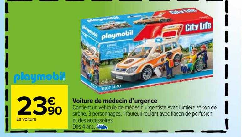 voiture de médecin d'urgence playmobil