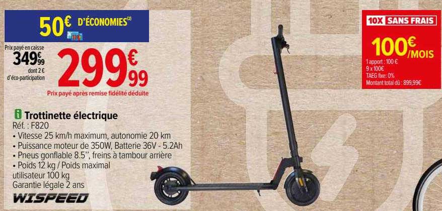 Wispeed Trottinette électrique