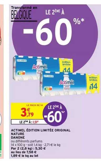 Actimel édition Limitée Original Nature Danone