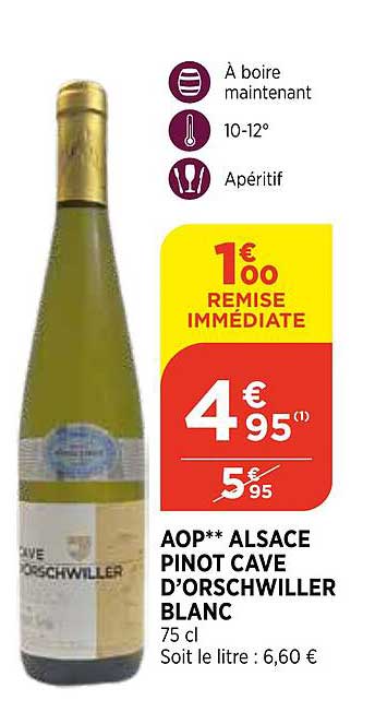 aop alsace pinot cave d'orschwiller blanc
