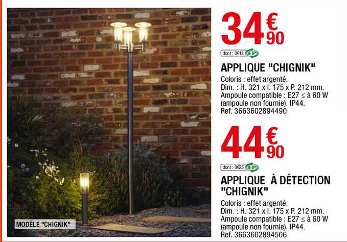 applique "chignik", applique à détection "chignik"