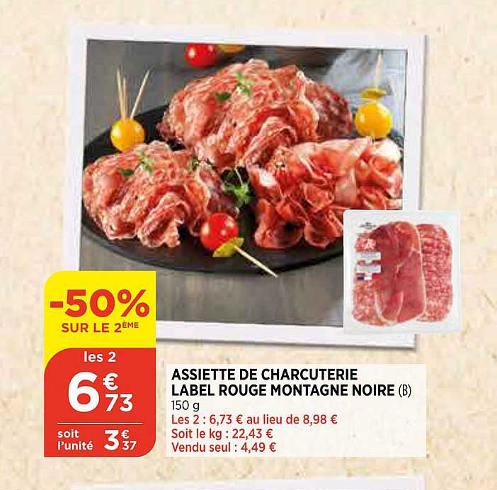 Assiette De Charcuterie Label Rouge Montagne Noire