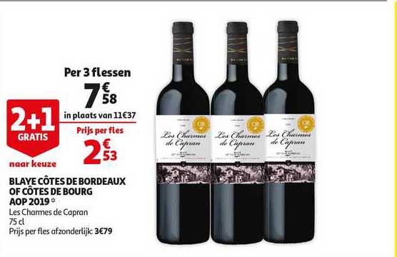 blaye côtes de bordeaux of côtes de bourg aop 2019 les charmes de capran