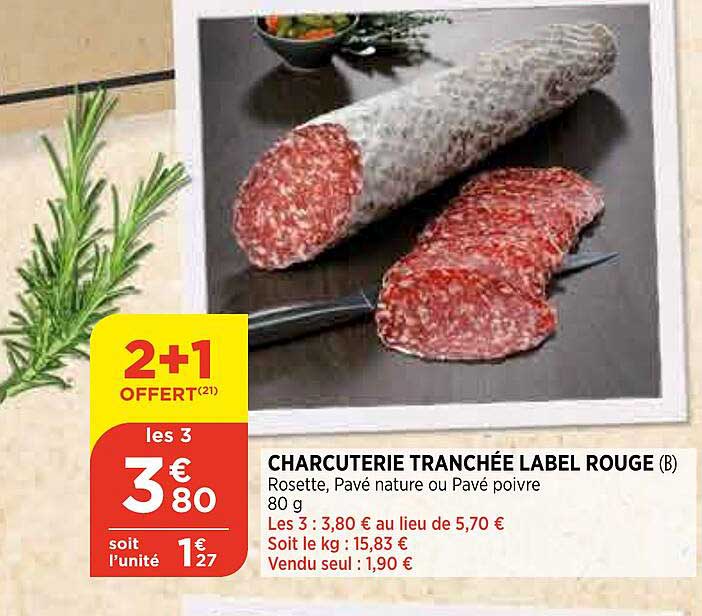 Charcuterie Tranchée Label Rouge