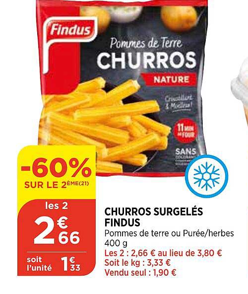 Churros Surgelés Findus