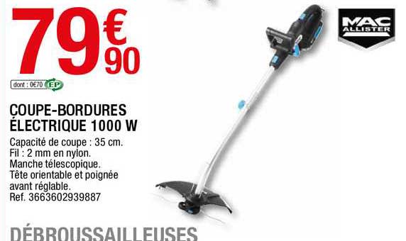 coupe-bordures électrique 1000 w lac allister