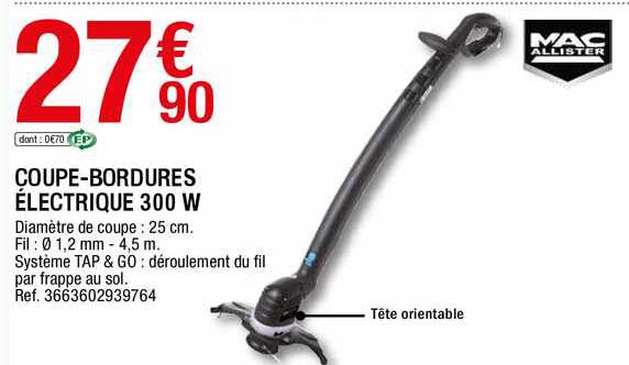 coupe-bordures électrique 300 w mac allister