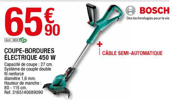 coupe-bordures électrique 450 w bosch