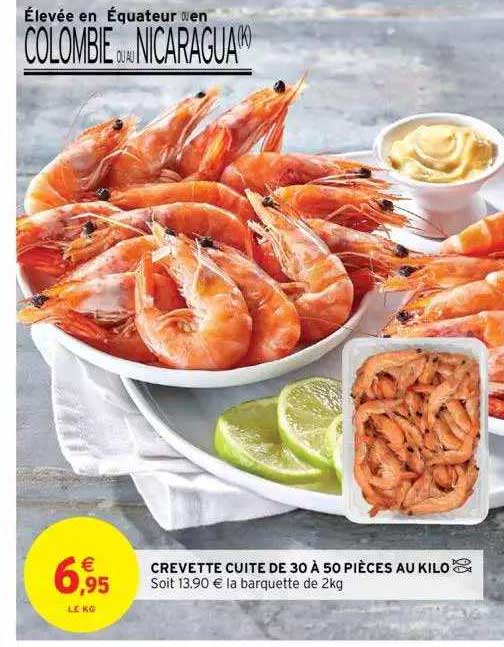 Crevette Cuite De 30 à 50 Pièces Au Kilo