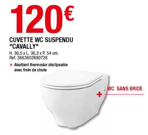 cuvette wc suspendu "cavally"