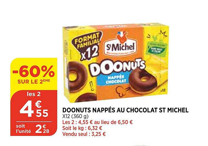 Doonuts Nappés Au Chocolat St Michel