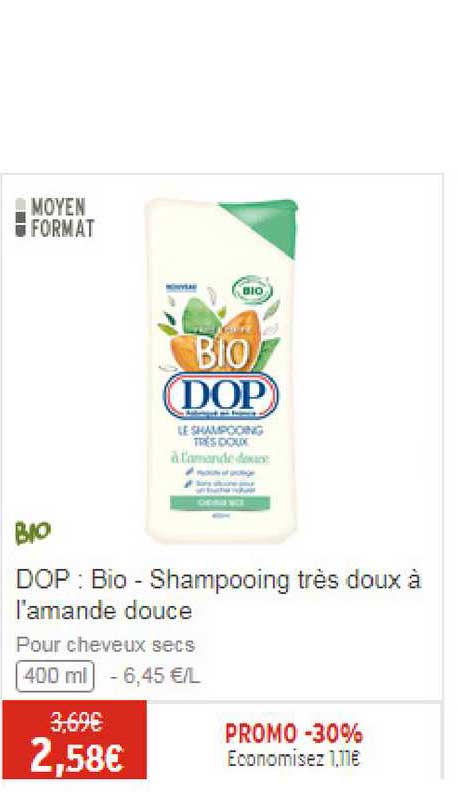 dop : bio - shampooing très doux à l'amande douce