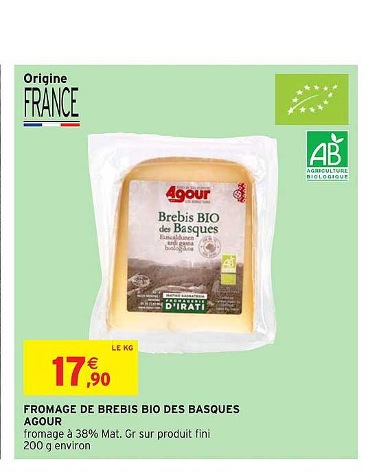 fromage de brebis bio des basques agour