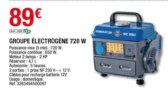 groupe électrogène 720 w