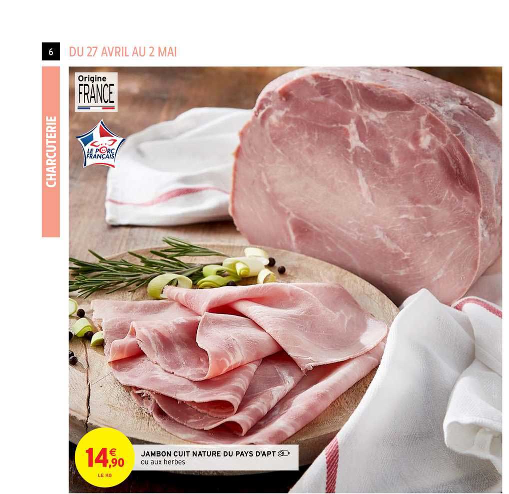jambon cuit nature du pays d'apt