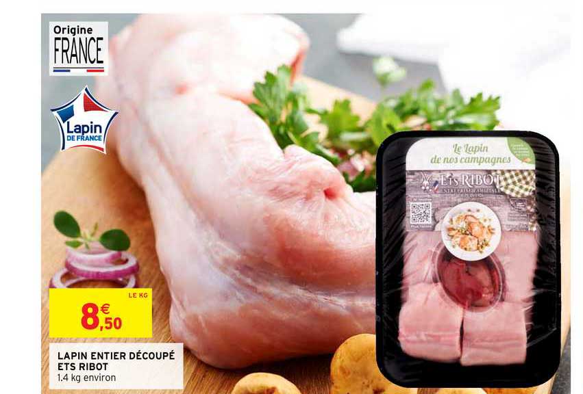 lapin entier découpé ets ribot