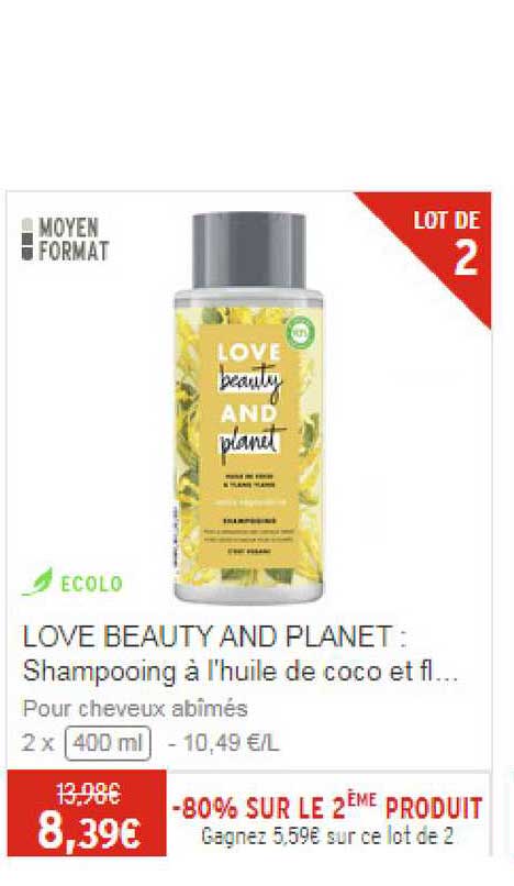 love beauty and planet : shampooing à l'huile de coco et ...
