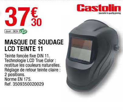 masque de soudage lcd teinte 11 castolin