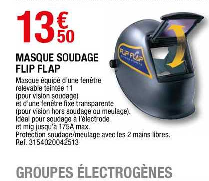 masque soudage flip flap