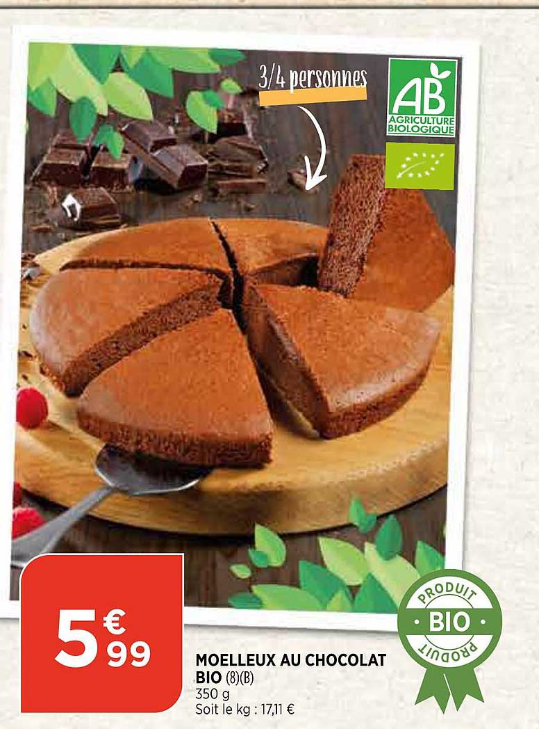 Moelleux Au Chocolat Bio