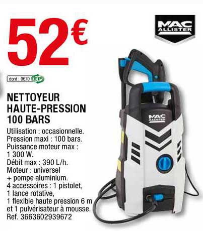 nettoyeur haute-pression 100 bars mac allister