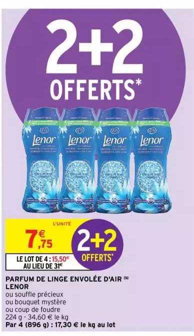parfum de linge envolée d'air lenor