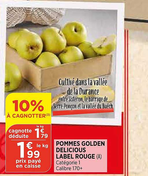 pommes golden delicious label rouge