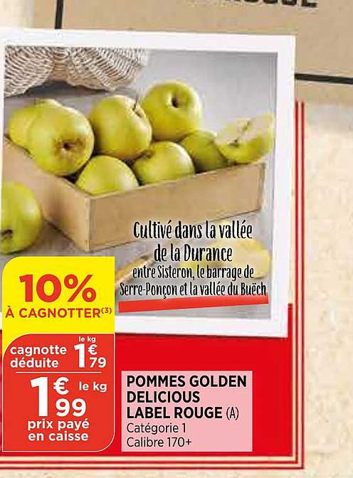 pommes golden delicious label rouge