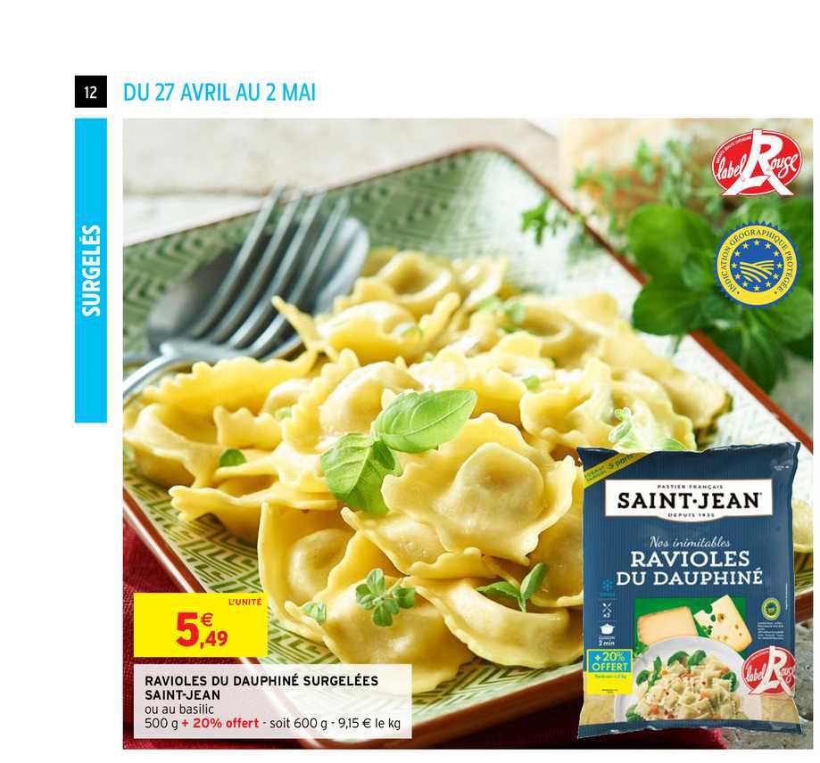 ravioles du dauphiné surgelées saint-jean