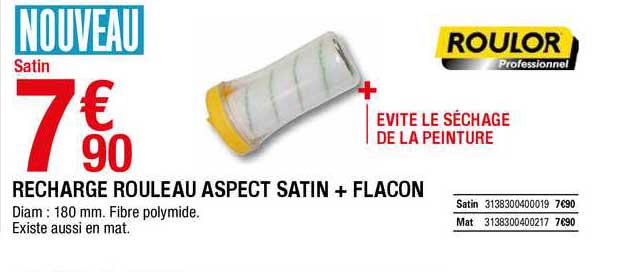 recharge rouleau aspect satin + flacon roulor