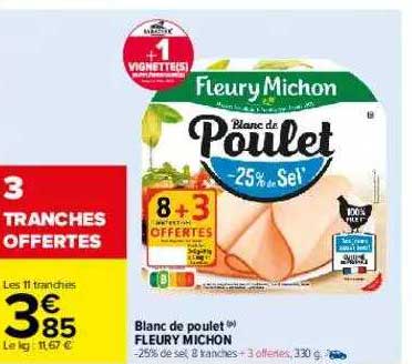 blanc de poulet fleury michon