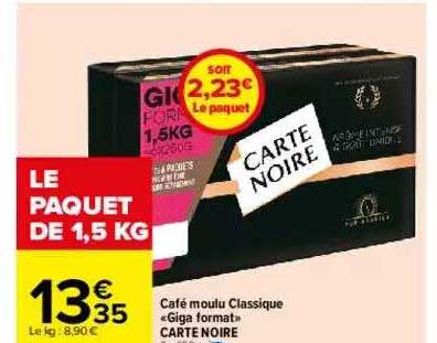 café moulu classique giga format carte noire