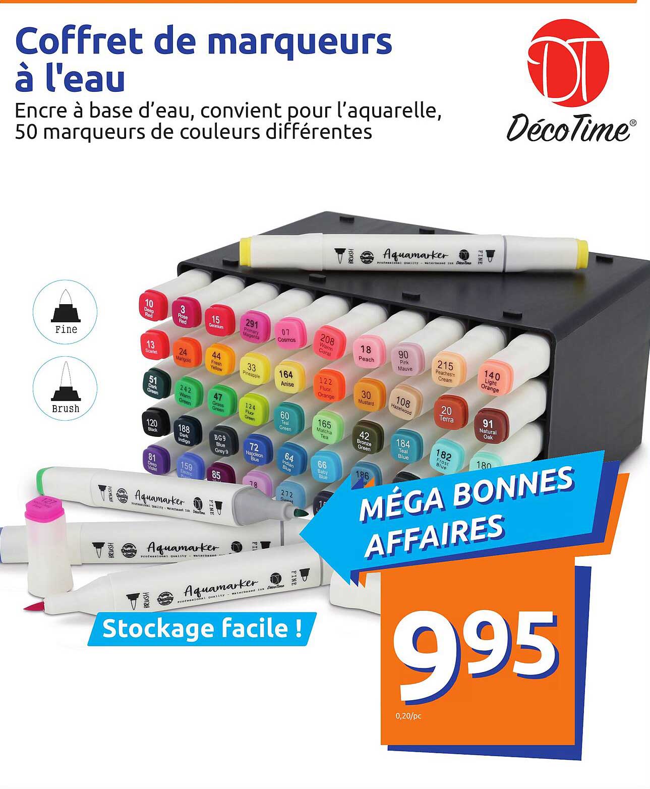 Coffret De Marqueurs à L'eau Décotime