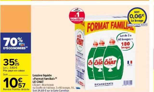 lessive liquide format familial le chat