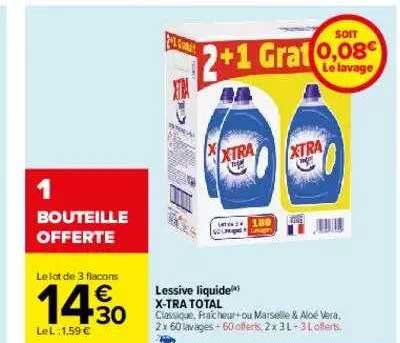Lessive Liquide X-tra Total
