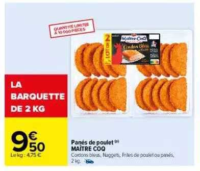 panés de poulet maître coq