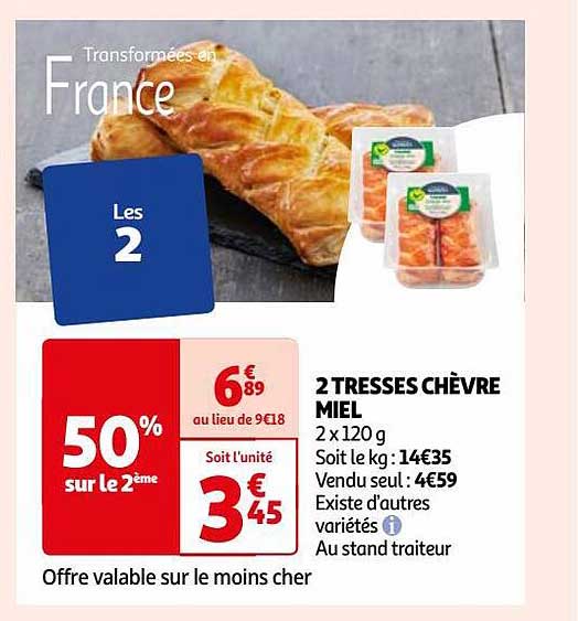 2 tresses chèvre miel